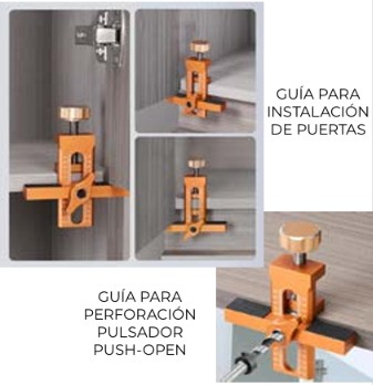 Guía de instalación para puertas y perforación PUSH OPEN