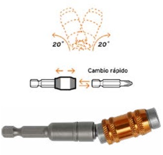 Puntera articulable de 1/4
