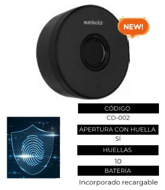 Cerrojo digital para muebles con huella