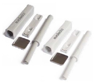 Pulsador magnético Push Open de plástico para sobreponer - Gris - 70 a 107 mm